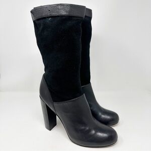 Rachel Zoe Leather Claudia Slouch Heeled Boots